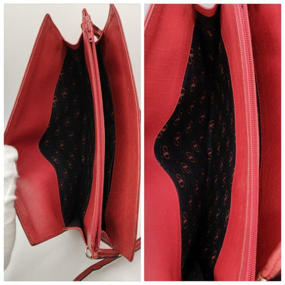 Valentino Shoulder Bag Purse Leather Red Authentic