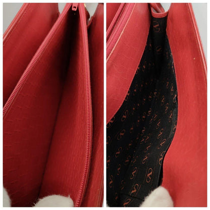 Valentino Shoulder Bag Purse Leather Red Authentic