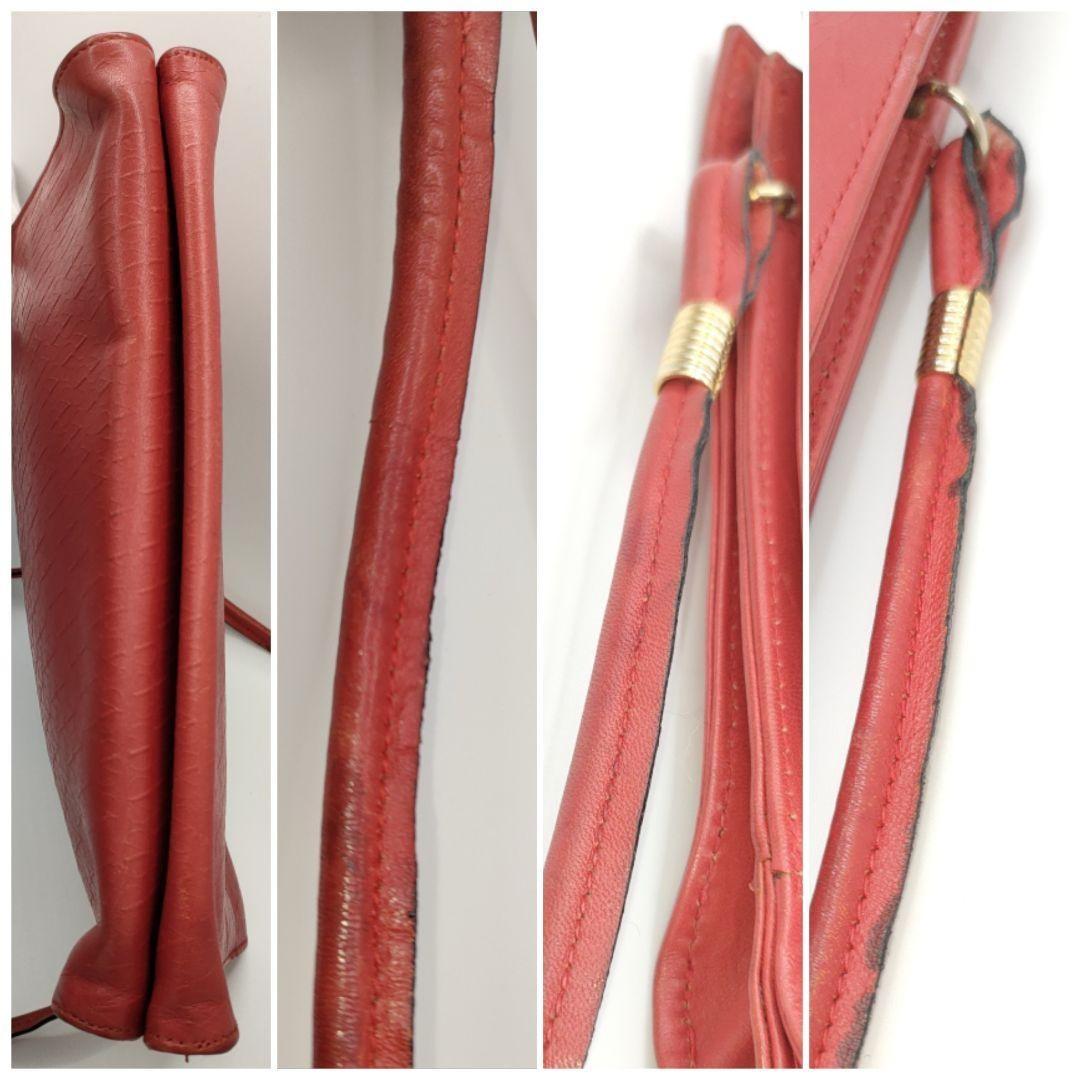 Valentino Shoulder Bag Purse Leather Red Authentic