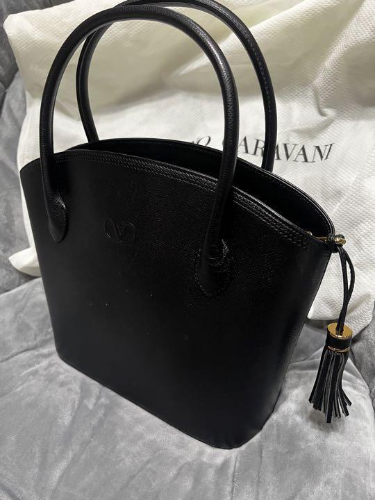 Valentino Garavani Hand Bag Tote Purse Logo Leather Authentic