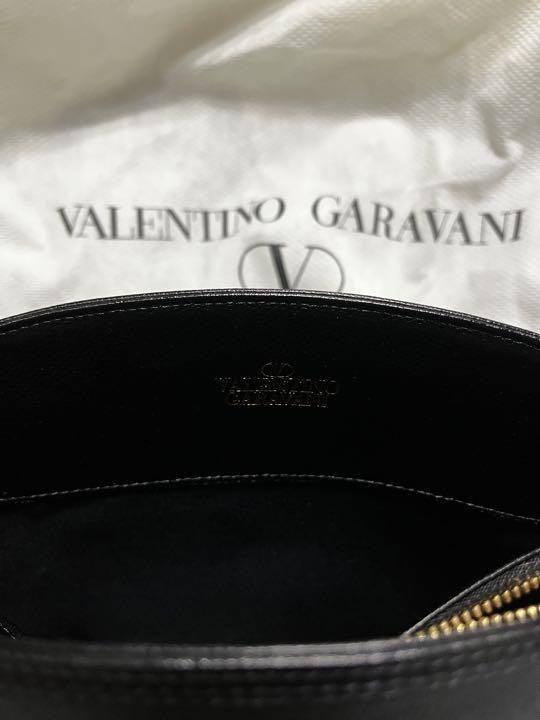 Valentino Garavani Hand Bag Tote Purse Logo Leather Authentic