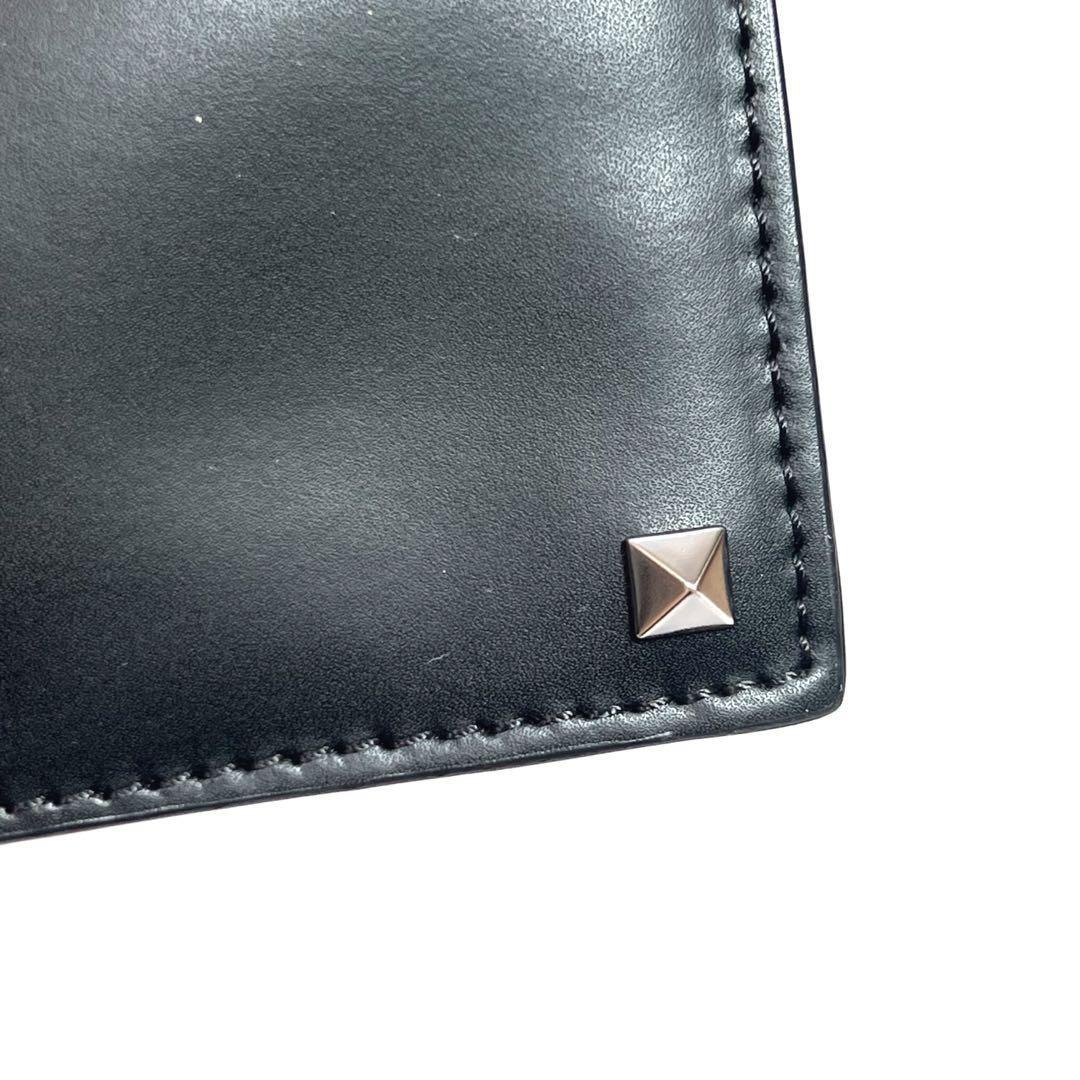 Valentino Garavani Clutch Bag Second Bag VLTN Leather Black Authentic