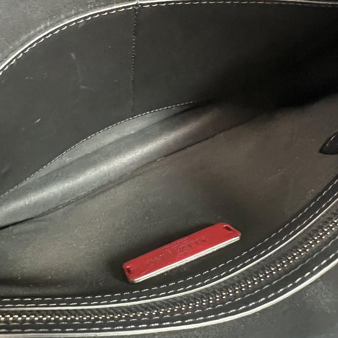 Valentino Garavani Clutch Bag Second Bag VLTN Leather Black Authentic