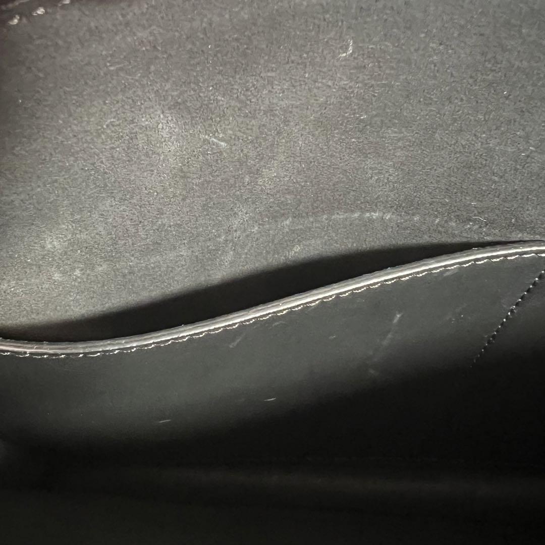 Valentino Garavani Clutch Bag Second Bag VLTN Leather Black Authentic