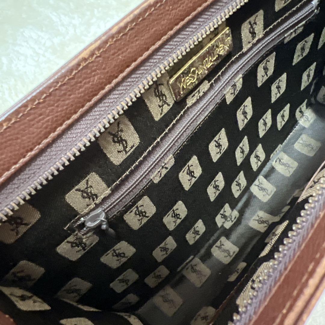 Saint Laurent Clutch Bag Second Bag Circle Logo Authentic