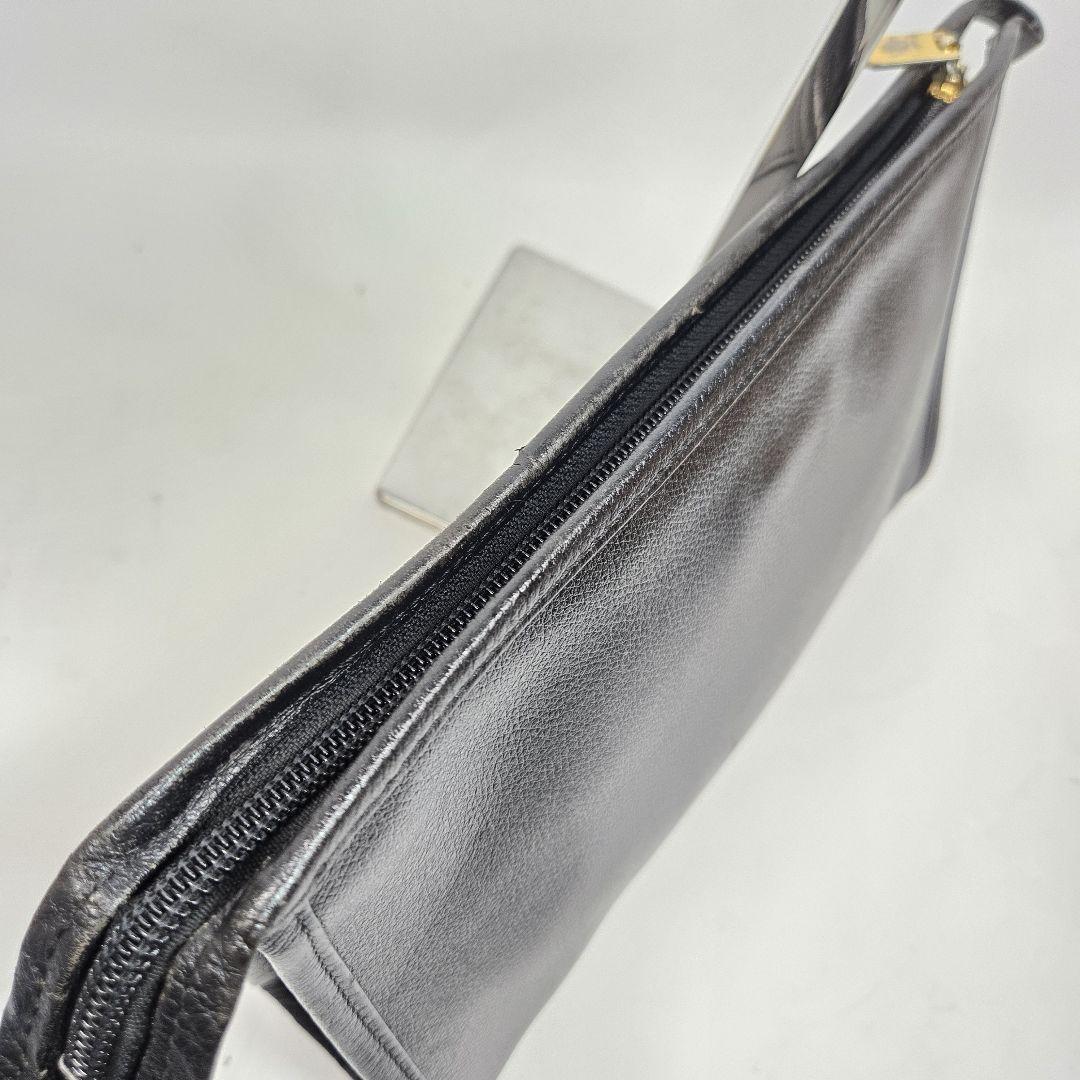 Saint Laurent Clutch Bag Second Bag YSL Cassandra Leather Authentic