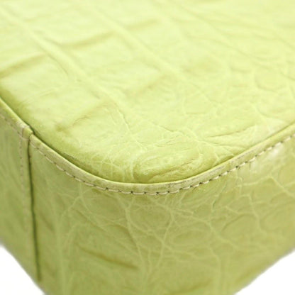 MULBERRY Hand Shoulder Bag Purse Leather Green Authentic