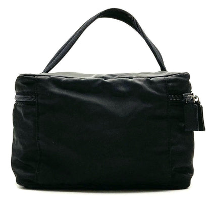 PRADA Hand Bag Tote Accessory Pouch Logo Nylon Black Authentic