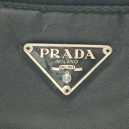 PRADA Hand Bag Tote Accessory Pouch Logo Nylon Black Authentic
