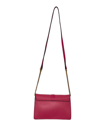 Chloe Shoulder Bag Purse ALPHABET Shocking Pink Authentic