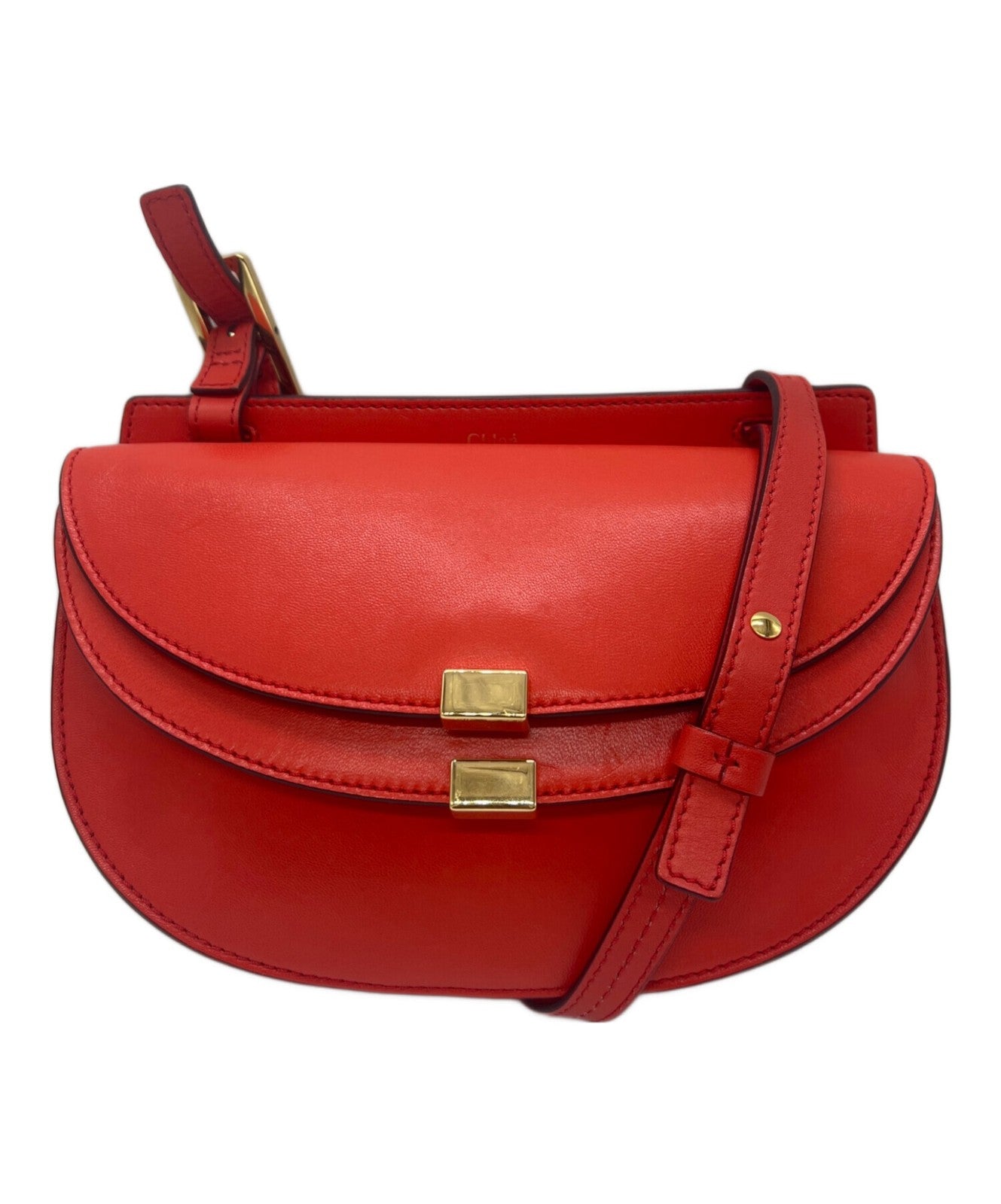 Chloe Shoulder Bag Purse Red Authentic