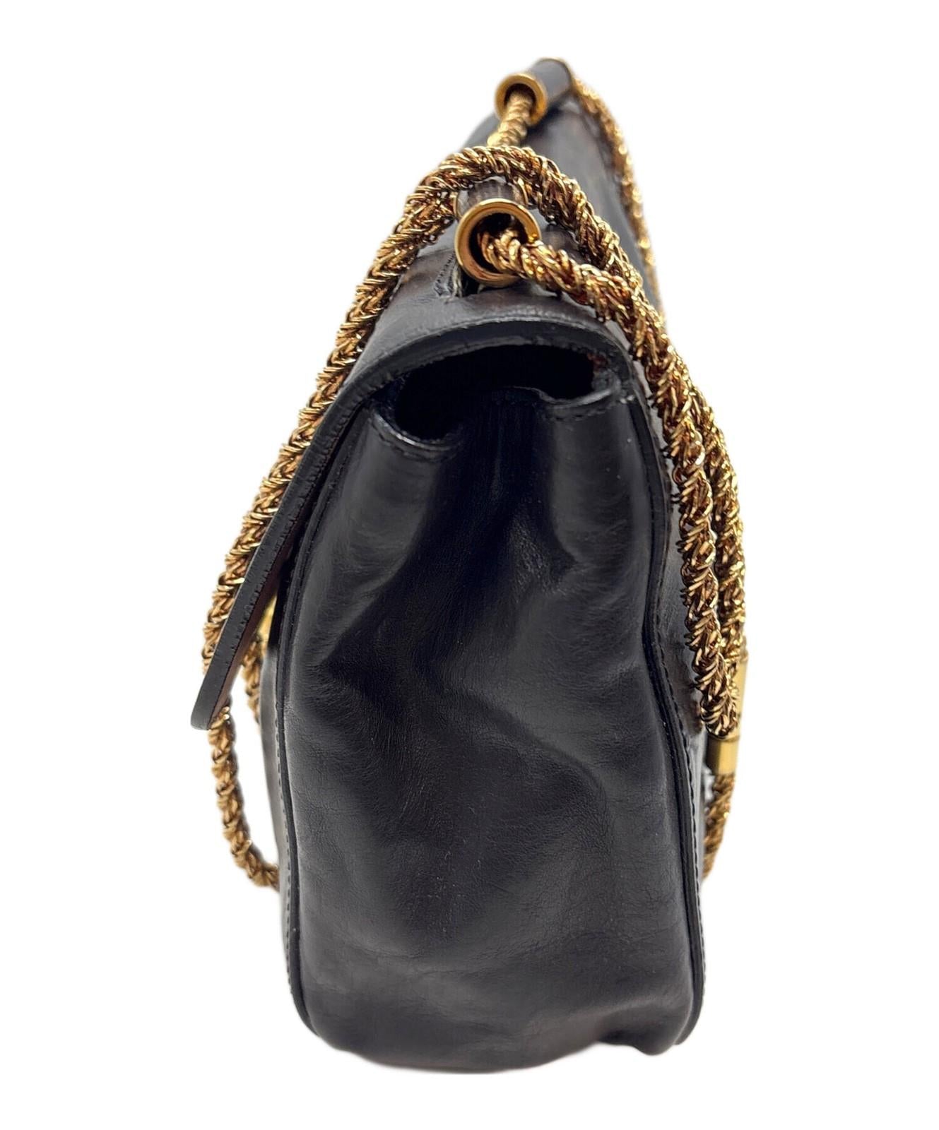 Chloe Shoulder Bag Purse Chain Elsie Black Authentic