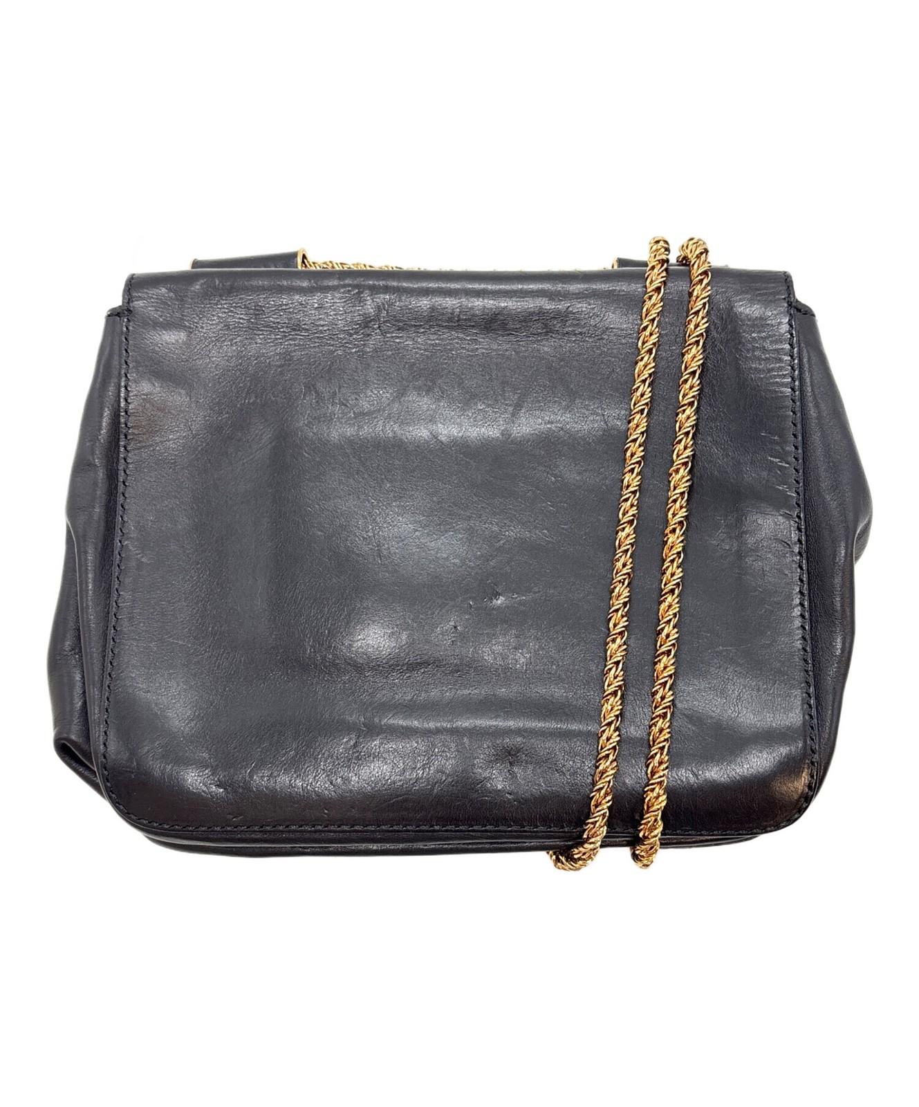 Chloe Shoulder Bag Purse Chain Elsie Black Authentic