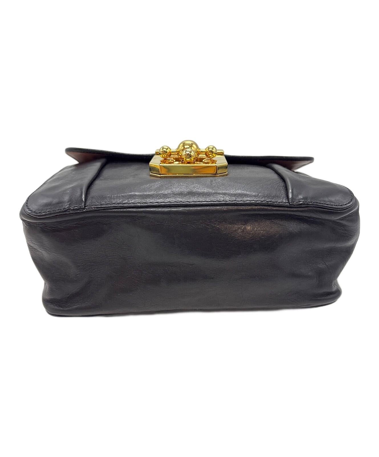 Chloe Shoulder Bag Purse Chain Elsie Black Authentic