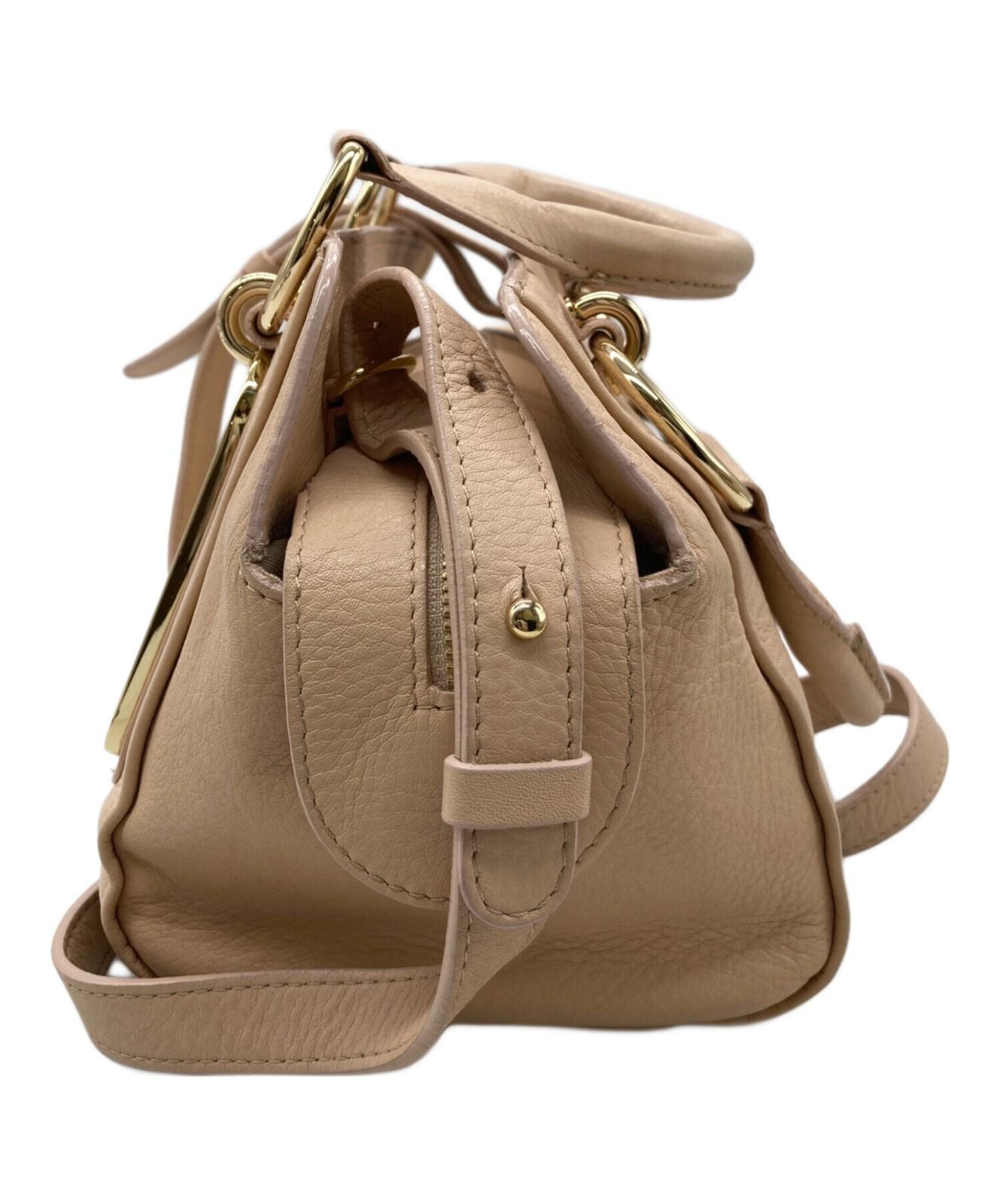 SEE BY CHLOE Hand Shoulder Bag Tote Purse 2way Leather Pink Authentic