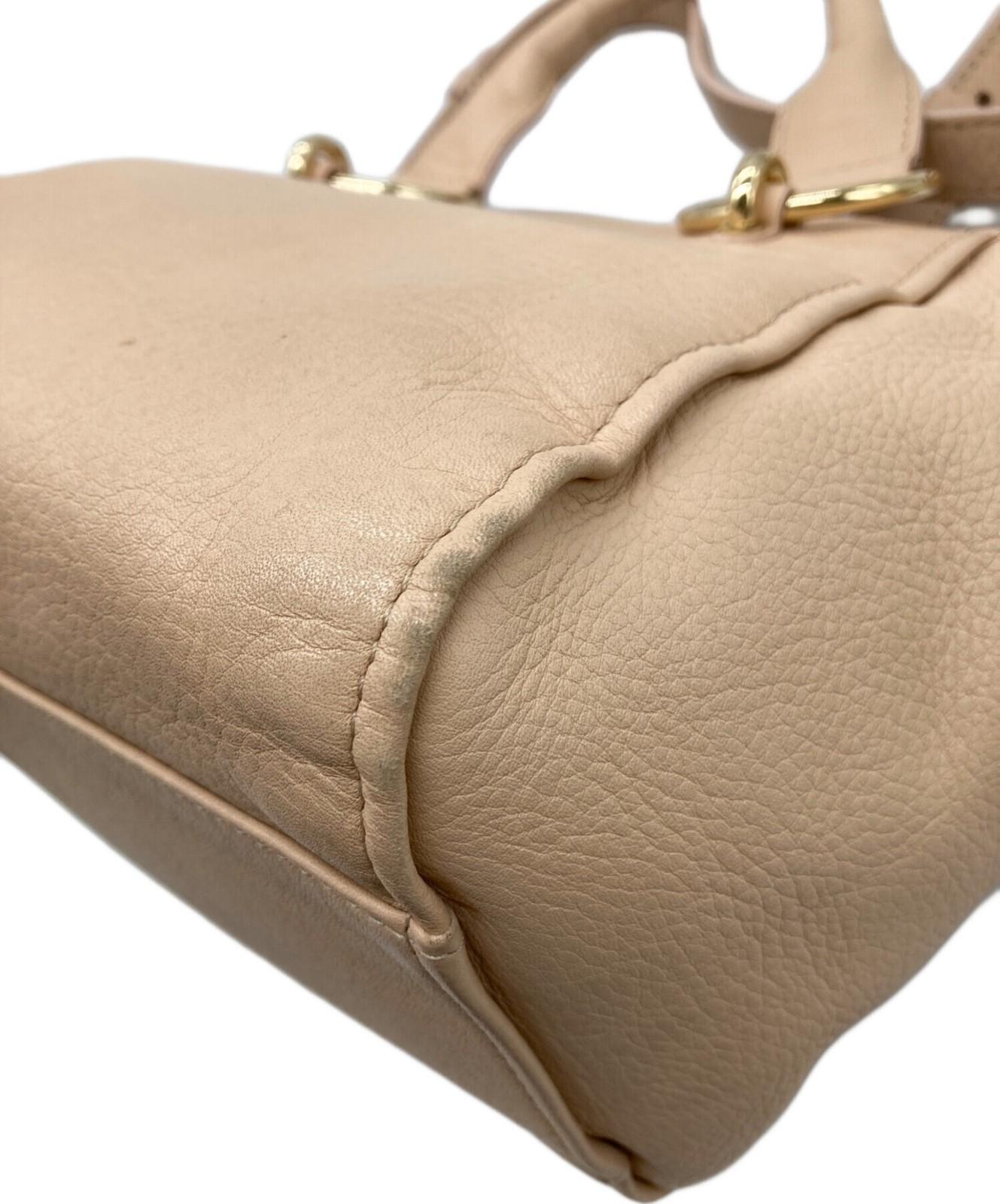 SEE BY CHLOE Hand Shoulder Bag Tote Purse 2way Leather Pink Authentic