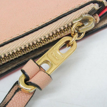 Chloe Shoulder Bag Purse Leather Peach Pink Beige Authentic