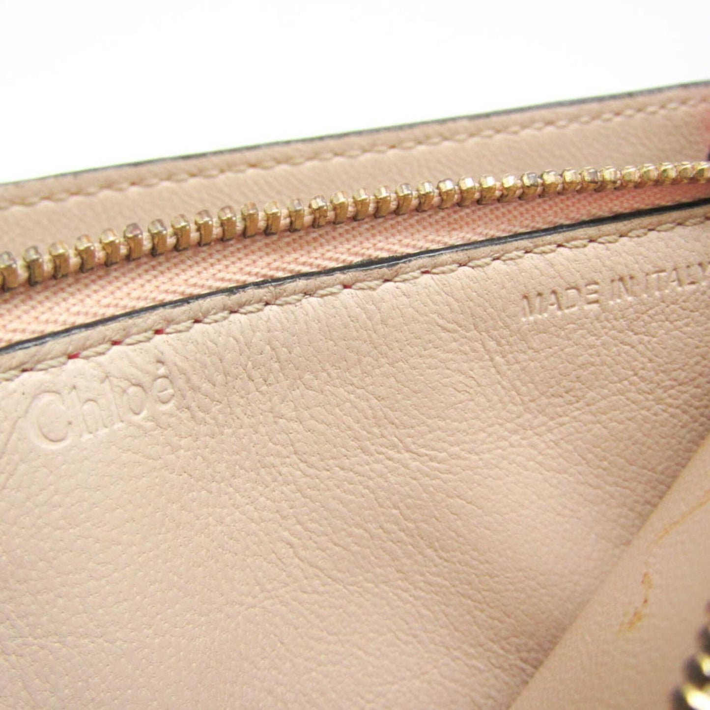 Chloe Shoulder Bag Purse Leather Peach Pink Beige Authentic