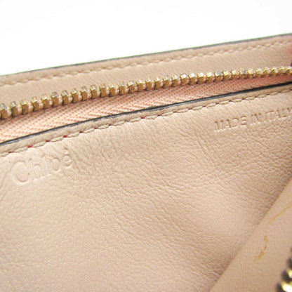 Chloe Shoulder Bag Purse Leather Peach Pink Beige Authentic