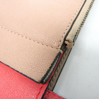 Chloe Shoulder Bag Purse Leather Peach Pink Beige Authentic