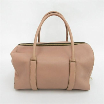 Chloe Hand Bag Tote Purse Leather Pink Beige Authentic