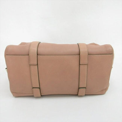 Chloe Hand Bag Tote Purse Leather Pink Beige Authentic