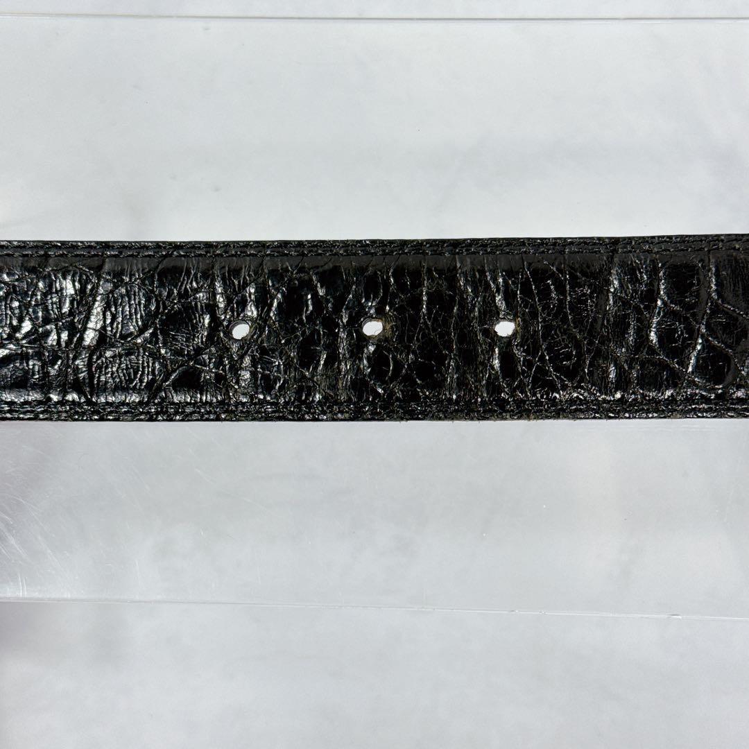 Saint Laurent Men's Belt YSL Cassandra Leather Black Authentic