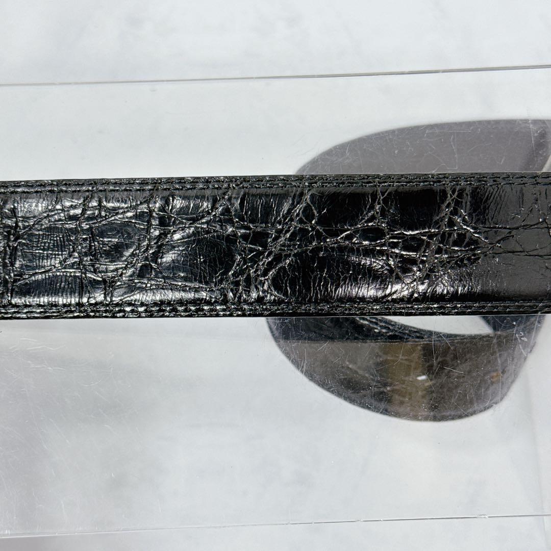 Saint Laurent Men's Belt YSL Cassandra Leather Black Authentic