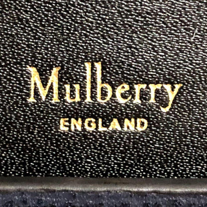 MULBERRY Accessory Pouch Hand Pouch Leather Navy Authentic