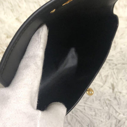 MULBERRY Accessory Pouch Hand Pouch Leather Navy Authentic