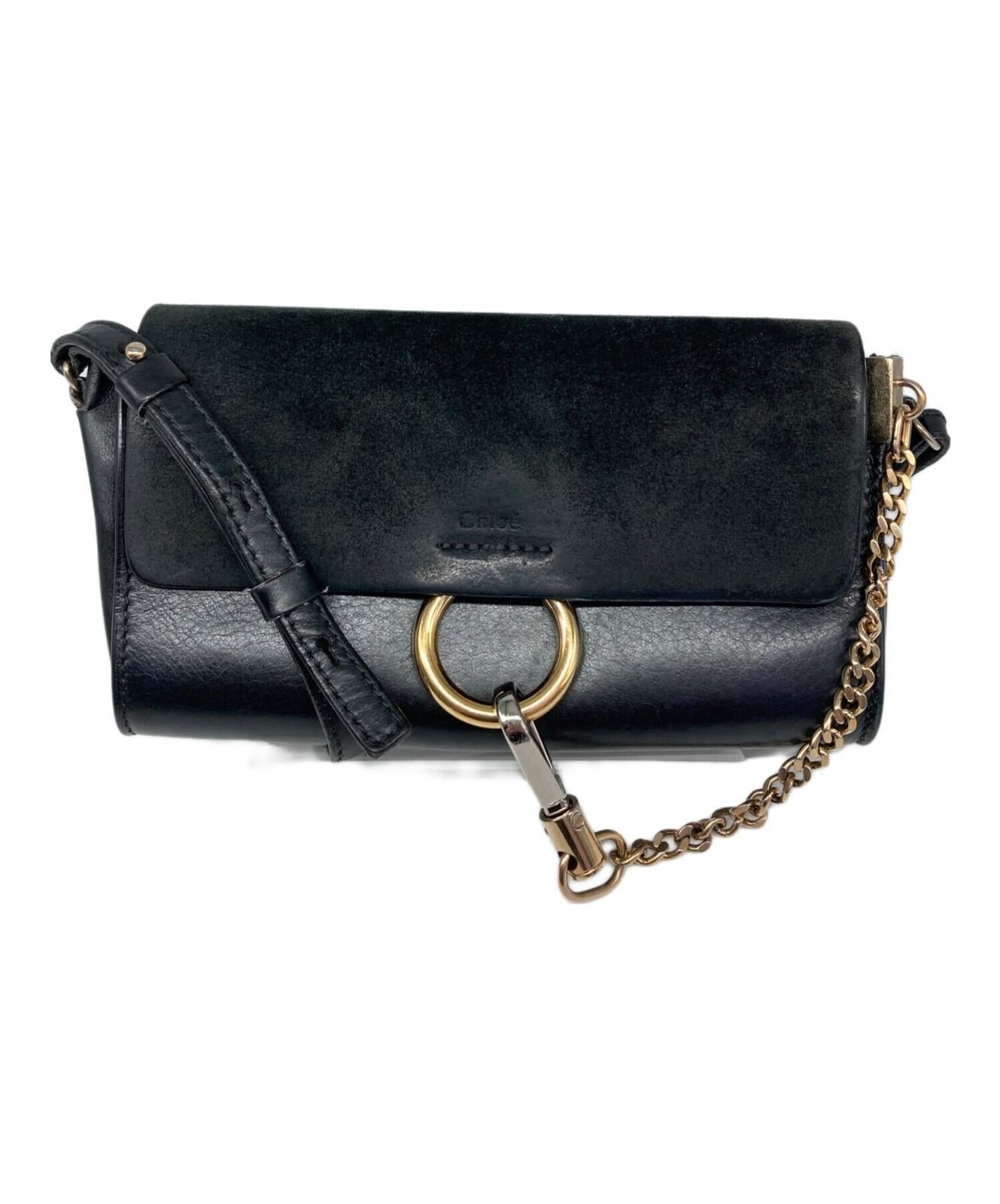 Chloe Mini Shoulder Bag Purse FAYE Black Authentic