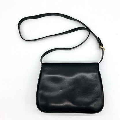 CELINE Shoulder Bag Purse Leather Dark Navy Authentic