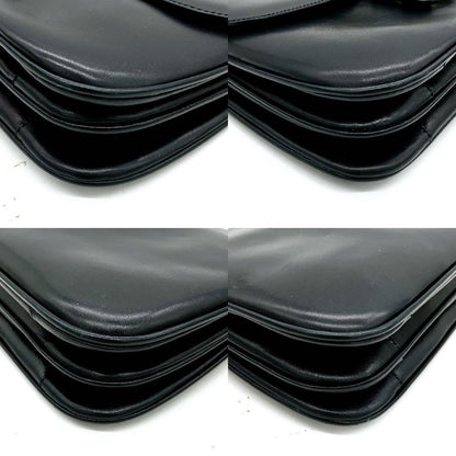 CELINE Shoulder Bag Purse Leather Dark Navy Authentic