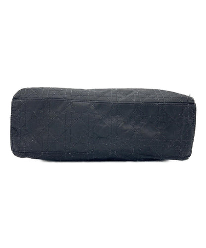 Christian Dior Hand Bag Tote Purse Cannage Black Authentic