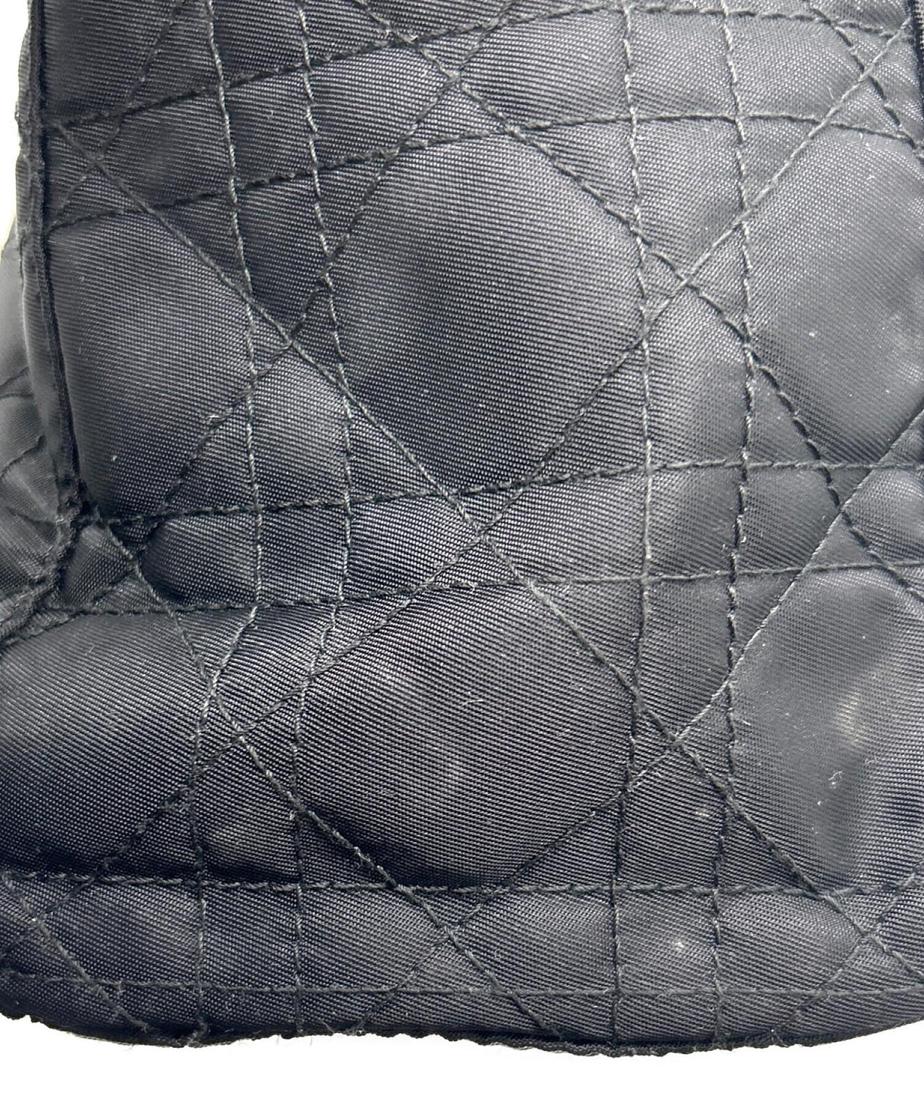 Christian Dior Hand Bag Tote Purse Cannage Black Authentic