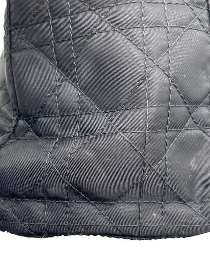 Christian Dior Hand Bag Tote Purse Cannage Black Authentic