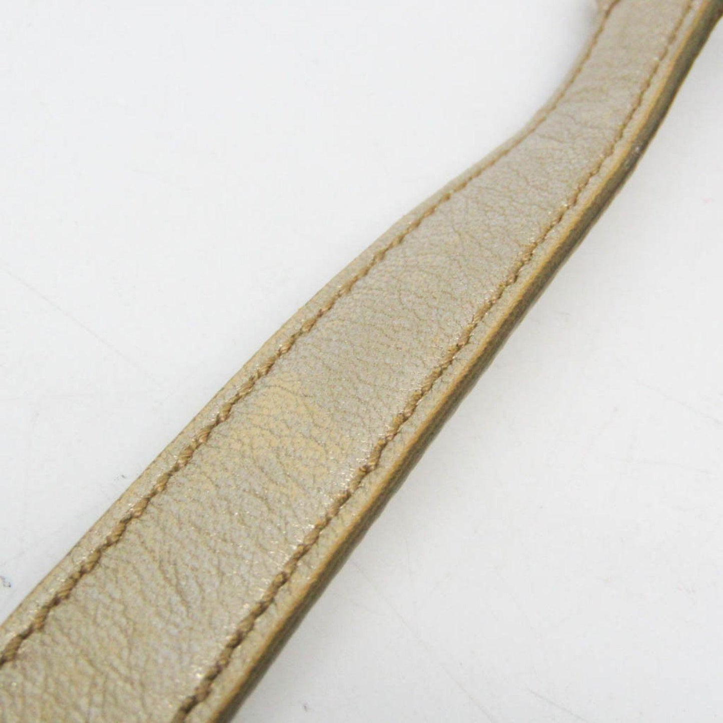 Saint Laurent Shoulder Bag Purse Leather Gold Authentic