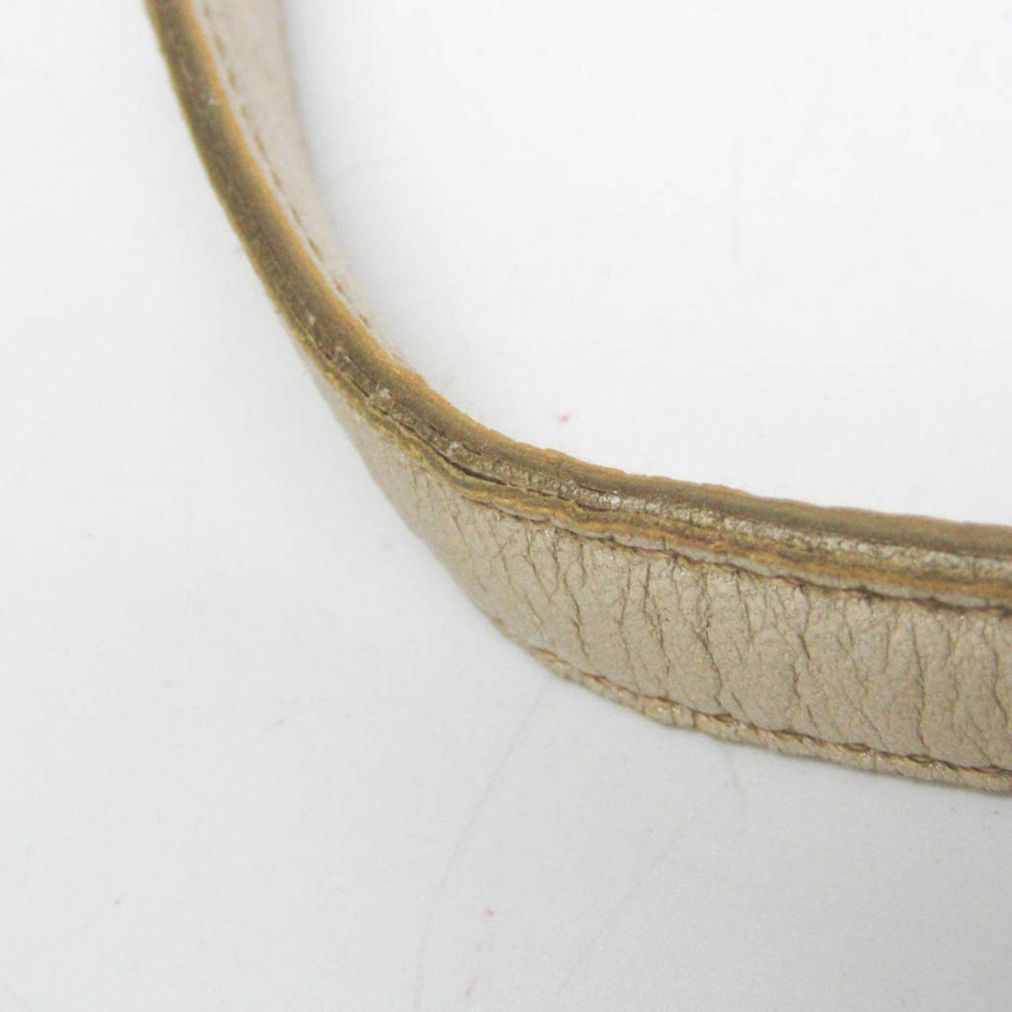 Saint Laurent Shoulder Bag Purse Leather Gold Authentic