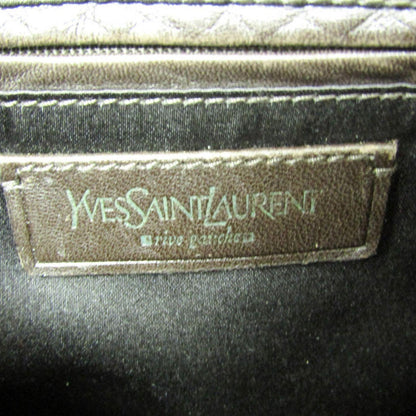 Saint Laurent Shoulder Bag Purse Leather Gold Authentic