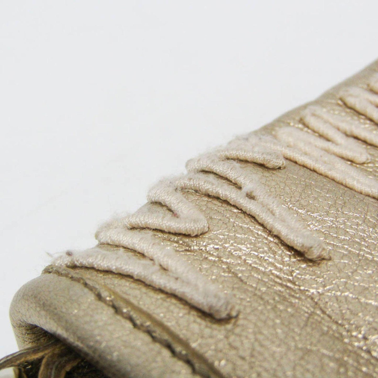 Saint Laurent Shoulder Bag Purse Leather Gold Authentic