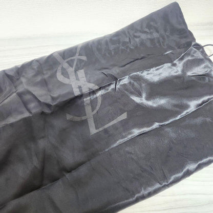 Saint Laurent Hand Shoulder Bag Tote Purse Y Line Leather Brown Authentic