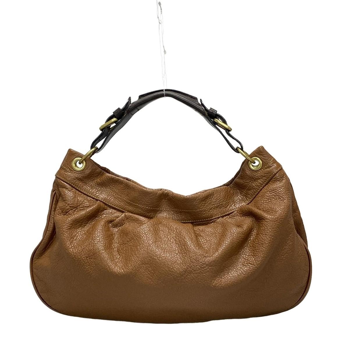 MULBERRY Hand Bag Tote Purse Mitzy Leather Brown Authentic