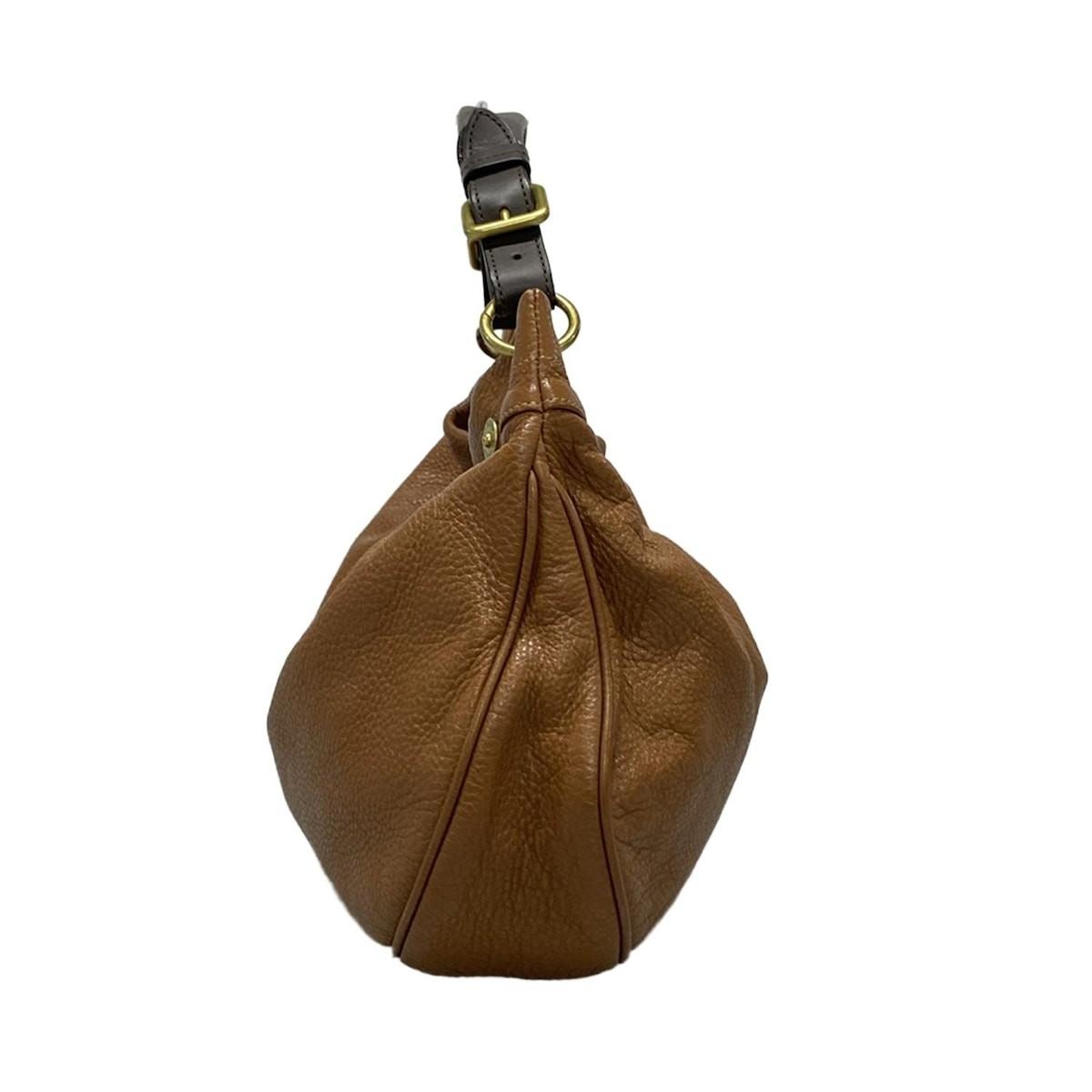 MULBERRY Hand Bag Tote Purse Mitzy Leather Brown Authentic