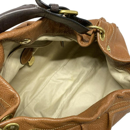 MULBERRY Hand Bag Tote Purse Mitzy Leather Brown Authentic