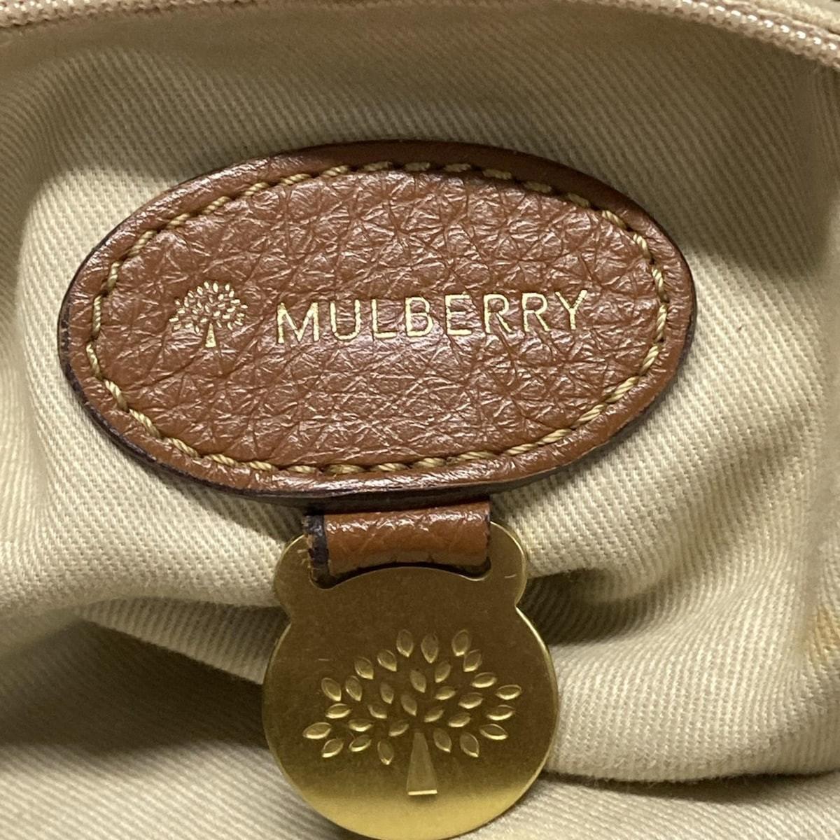 MULBERRY Hand Bag Tote Purse Mitzy Leather Brown Authentic