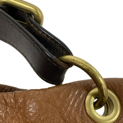 MULBERRY Hand Bag Tote Purse Mitzy Leather Brown Authentic