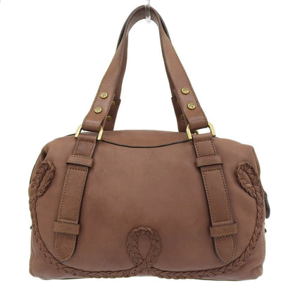 MULBERRY Hand Shoulder Bag Tote Purse Boston 2way Leather Brown Authentic