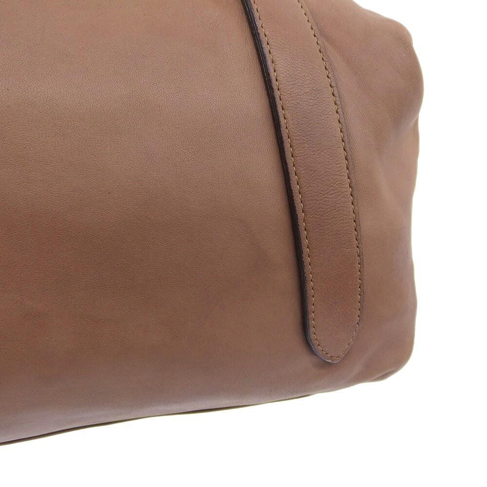 MULBERRY Hand Shoulder Bag Tote Purse Boston 2way Leather Brown Authentic