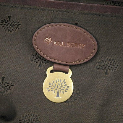 MULBERRY Hand Shoulder Bag Tote Purse Boston 2way Leather Brown Authentic