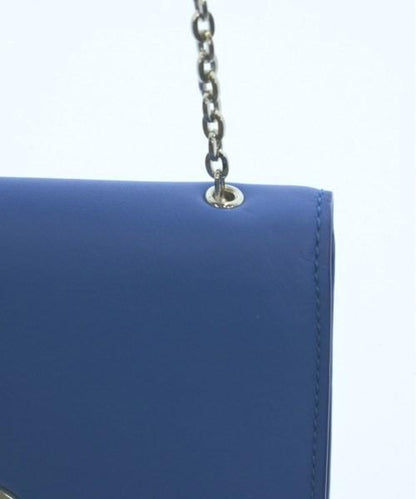 MULBERRY Shoulder Bag Purse Chain Turn Lock Blue Authentic